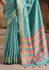 Radiance Blue Woven Banarasi Silk Saree