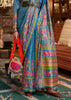 Mariuna Blue Madhubani Printed Saree