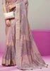 Sweet Lavender Woven Georgette Silk Saree