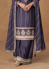 Mulberry Purple Embroidered Sharara Set