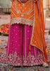 Orange And Pink Embroidered Designer Suit Set