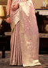 Delight Pink Woven Banarasi Sain Silk Saree