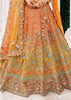 Orange Heavy Embroidered Designer Lehenga