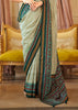 Leaf Green Printed Soft Silk Saree