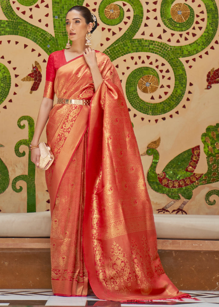 Wedding Edit: Bridal Red Kanjivaram Silk Saree