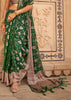 Classic Green Woven Banarasi Georgette Silk Saree