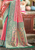Salmon Pink Woven Kanjivaram Silk Saree