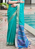 Blue Woven Silk Saree With Patola Pallu