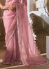 Pre Order: Rose Pink Designer Silk Saree