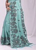 Radiance Blue Woven Cotton Linen Silk Saree