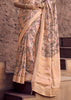 Apricot Pink Digital Printed Silk Saree