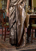 Turkish Black Dual Tone Kanjivaram Silk Saree