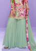 Multicolor Dusty Green Digital Printed Designer Palazzo Set