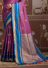 Orchid Purple Woven Banarasi Tussar Silk Saree
