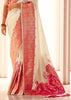 Snow White Woven Banarasi Silk Saree