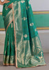 Fair Green Woven Banarasi Satin Silk Saree