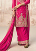 Queen Pink Wedding Wear Embroidered Plazzo Set