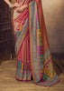 Golden Red Dual Tone Woven Soft Silk Saree