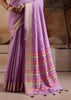 Tulip Purple Woven Banarasi Silk Saree
