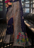 "Exclusive Offer" : Estate Blue Woven Embroidered Banarasi Silk Saree