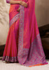Fuchsia Pink Woven Kanjivaram Silk Saree