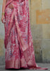 Patels Pink Printed Georgette Silk Saree