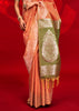 Sunset Orange Woven Banarasi Silk Saree