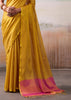 Golden Yellow Woven Tissue Silk Saree
