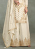 Off White Embroidered Plazzo Set