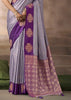 “Exclusive Offer” : Lavender Woven Banarasi Satin Silk Saree