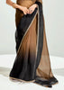 Brown Black Ombre Banarasi Tissue Saree