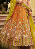 Saffron Orange Embroidered Stitched Designer Lehenga