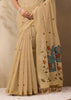 Sand Beige Woven Cotton Silk Saree