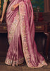 Orchid Haze Woven Embroidered Saree