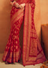 Bridal Red Printed Georgette Silk Saree