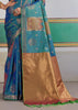 Horizon Blue Banarasi Silk Saree