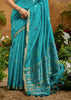 Azure Blue Woven Banarasi Silk Saree