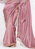 Elegant Mauve Embroidered Designer Silk Saree