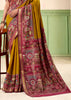 Misted Yellow kalamkari Printed Cotton Silk Saree