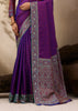Deep Purple Woven Kanjivaram Silk Saree