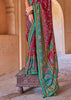 Earth Red Printed Kashmiri Jamewar Saree