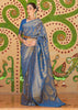 Wedding Edit: Royal Golden Blue Kanjivaram Silk Saree