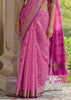 Super Pink Woven Patola Silk Saree