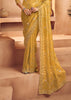 Daffodil Yellow Designer Tissue Silk Saree