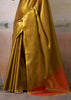 Mehndi Green Woven Tissue Silk Saree