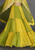 Yellow And Green Party Wear Lehenga With Jacket