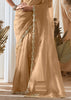 Pre Order: Sand Beige Designer Silk Saree
