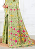 Pista Green Woven Linen Cotton Silk Saree