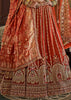 Orange Heavy Embroidered Designer Lehenga