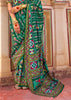 Alpine Green Printed Patola Silk Saree